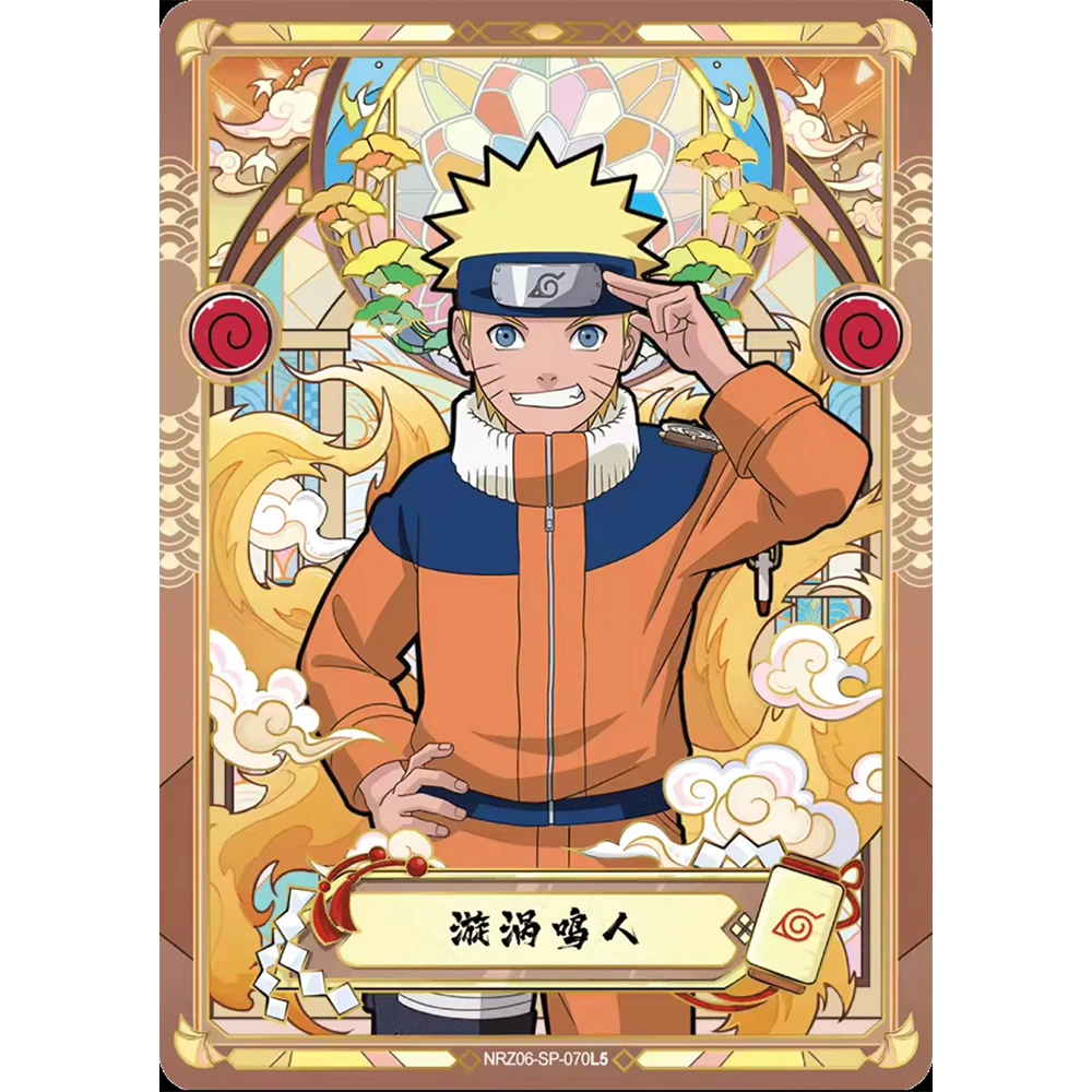 Kayou Naruto Card Anime Card New Process SP070-073 Series Full Set Uzimaki Sasuke Sakura Kakashi Collectible Flash Card Toy Gift