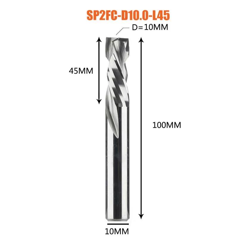 Compressie Frees Houtwerk Up & Down Cut Twee Fluiten Spiraal Carbide Frees Cnc Router Hout End Mill Cutter bits