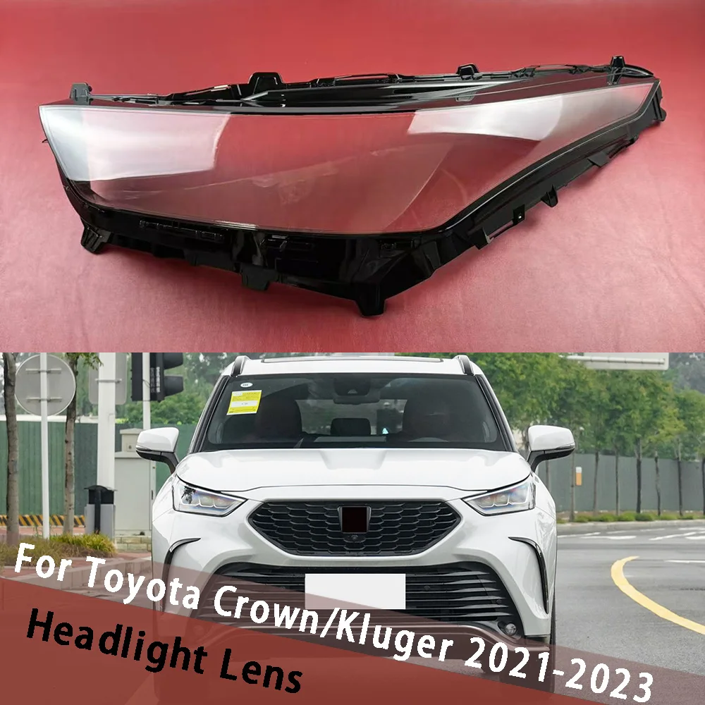 

For Toyota Crown/Kluger 2021 2022 2023 Front Headlamp Cover Transparent Headlight Shell Lens Plexiglass Replace Lampshade