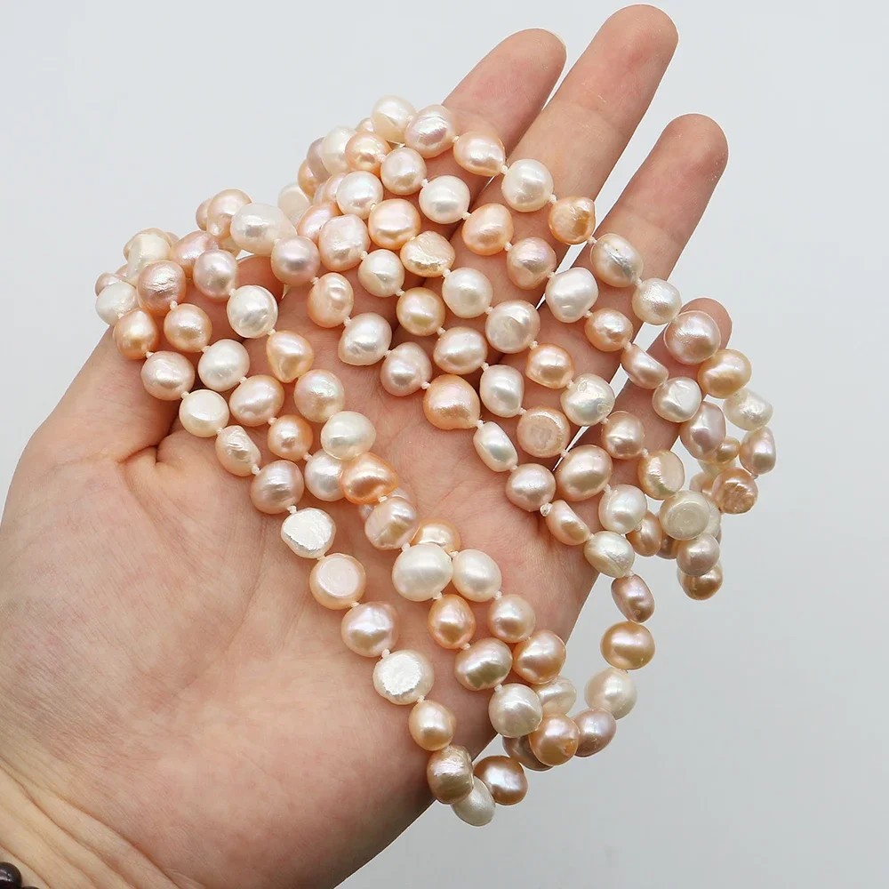 Natural Freshwater Mixed Color Baroque Irregular Straight-Drilled Pearl Beads Necklace Jewelry Gifts Party Banquet Decorations
