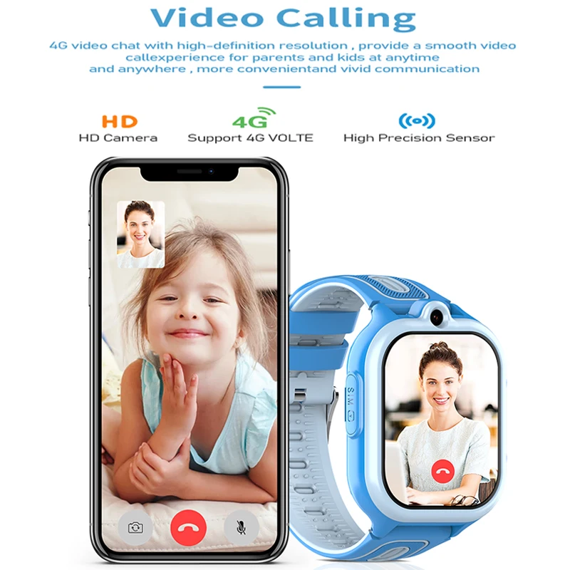 Getfitsoo 4G Smart Watch For Children Video Call GPS WiFi Anti Tracker 900mAh Big Battery SOS Call Camera Kids Smartwatch