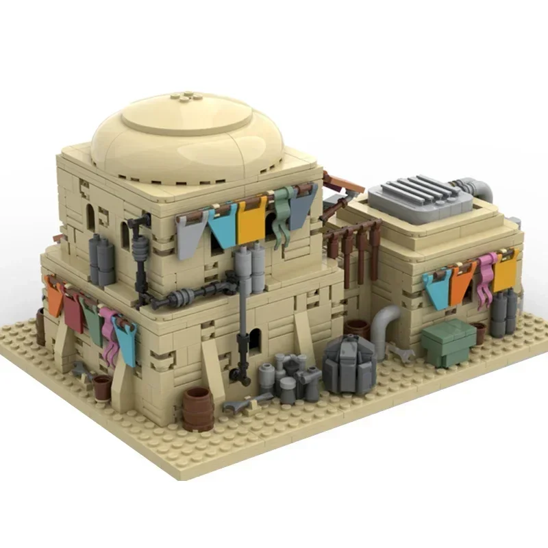 Moc Mattoni da costruzione Star Movie Modello Desert House Versione colorata Tecnologia Blocchi modulari Regalo Giocattolo di Natale Set fai da te Assemblaggio