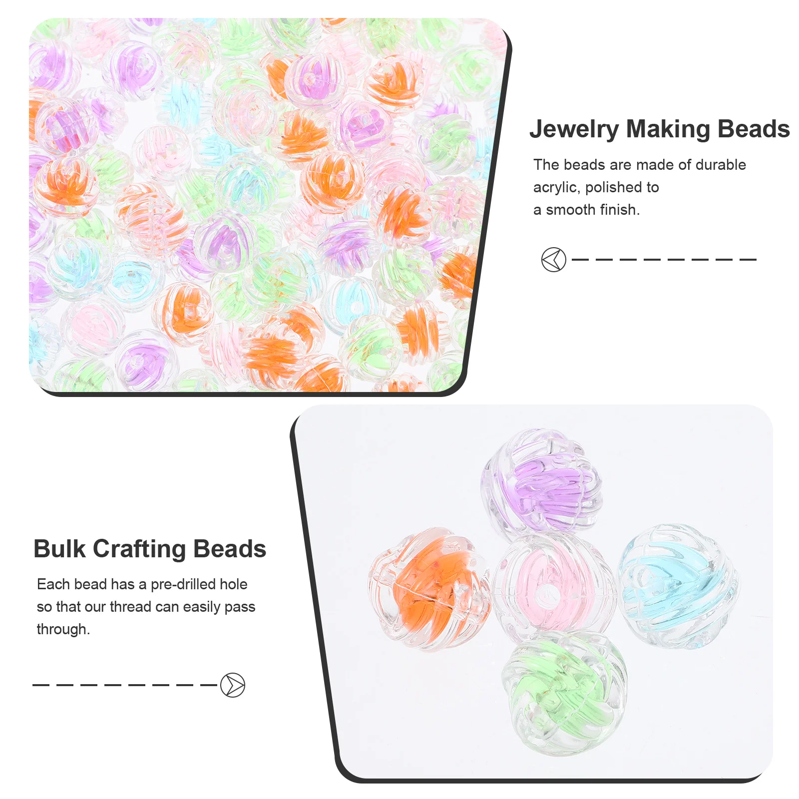 

Acrylic Loose Beads Spacer for Jewelry Making Multicolor Bracelet Diy Necklace Spacers Cool