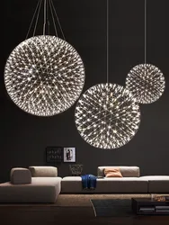 Spark Ball Chandelier For Restaurant Mall Starry Sky Light Clothing Shop Commercial Atrium Decoration Spherical Star Light