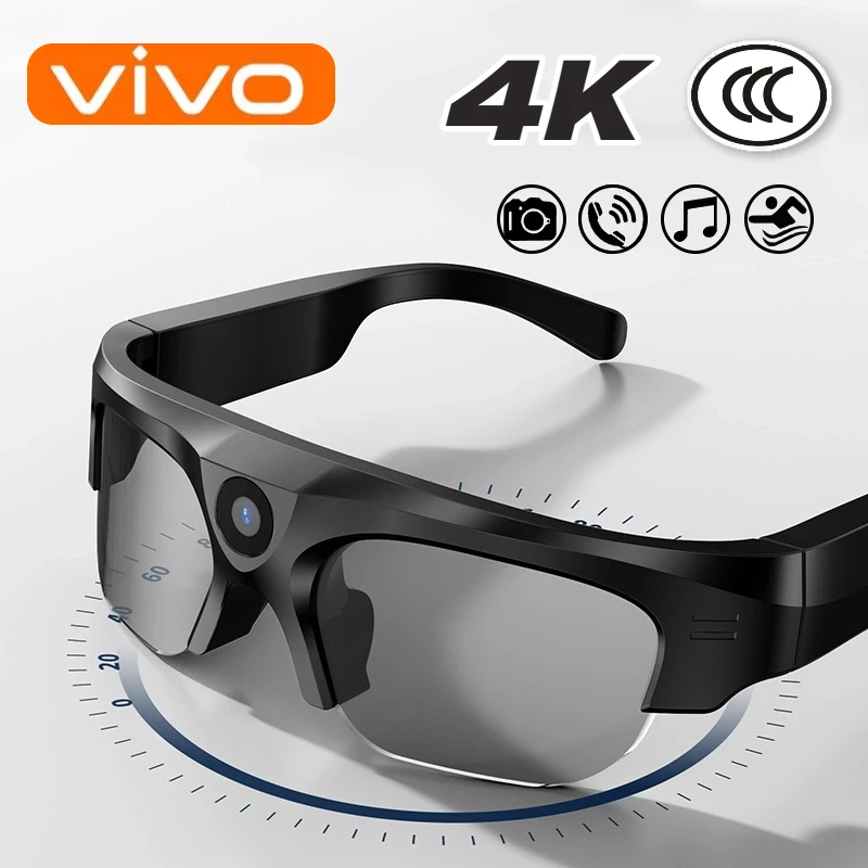 

Умные очки Vivo, Bluetooth-камера, уличный многофункциональный спортивный плеер, водонепроницаемые, с защитой от ультрафиолета, для мужчин и женщин, солнцезащитные очки G300, новинка