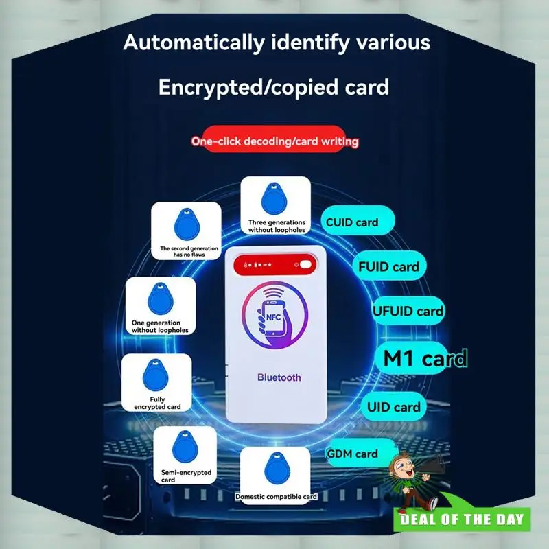 تسليم 24 ساعة NFC Max IC ID RFID الناسخ قارئ بطاقات الكاتب بلوتوث دعم لنظام أندرويد IOS Harmonyos مصعد التشفير