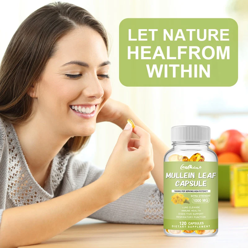 Mullein Capsules - Supports Healthy Respiratory Function and Mucous Membranes and Promotes Lung Cleansing