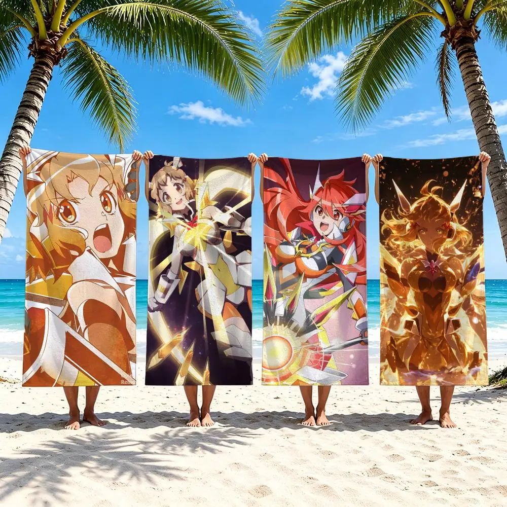 Anime Senki Zessho Symphogear Towel Towel Beach Towel Oversized Quick Dry Towel Absorbent Soft Swim BeachTowels for Men Women