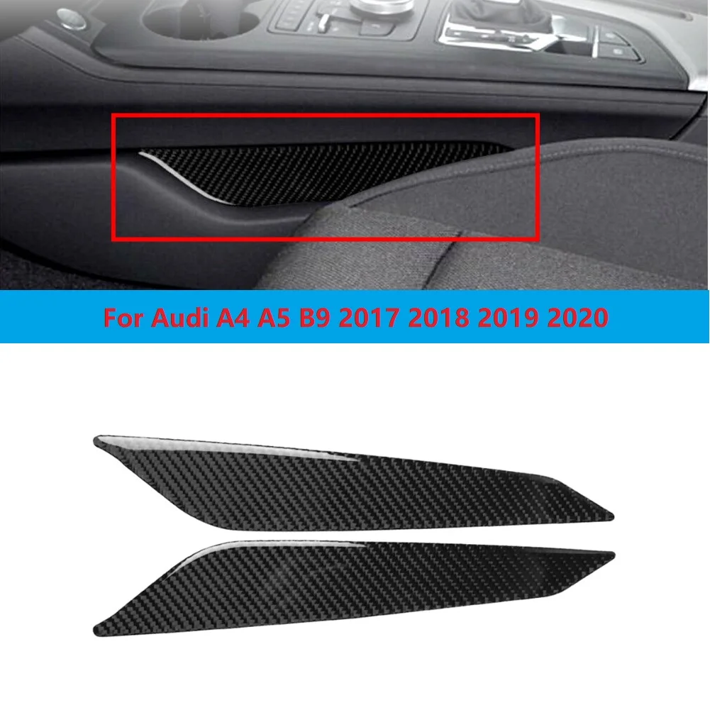 

2Pcs Car Gear Shift Side Panel Cover Sticker Trim For Audi A4 A5 B9 A4 B9 2017 2018 2019 2020 Carbon Fiber Style