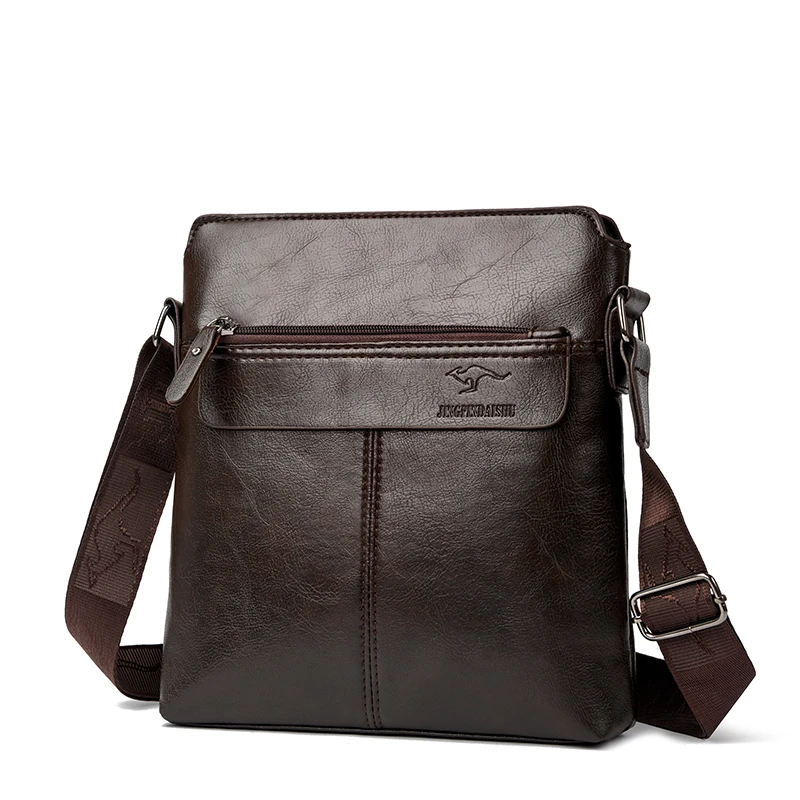 Business-Casual-Rucksack für Herren, Umhängetasche aus PU-Leder mit mehreren Fächern und großem Fassungsvermögen – Detail 14