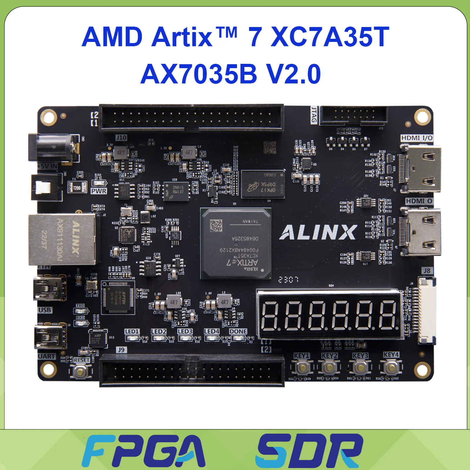 ALINX AX7035B V2.0 Artix-7 XC7A35T FPGA Development Board XILINX AMD A7 SOM Evaluation Kit for Electronics Projects