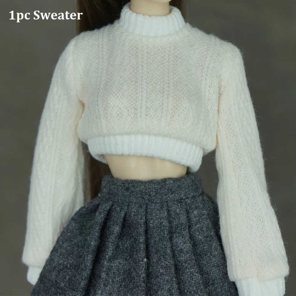 Handmade Doll Knitted Sweater Multicolored Mini 30cm Dolls Casual Dress Kids DIY Gift Toys Doll Accessories Tops for 1/6 Doll