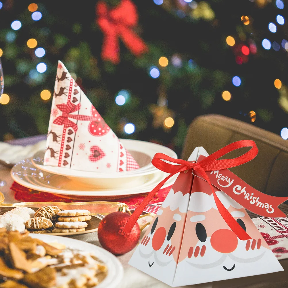 

50Pcs Xmas Party Favor Boxes Attractive Designs for Christmas Gifts and Treats Perfect for Friends Treat Boxes