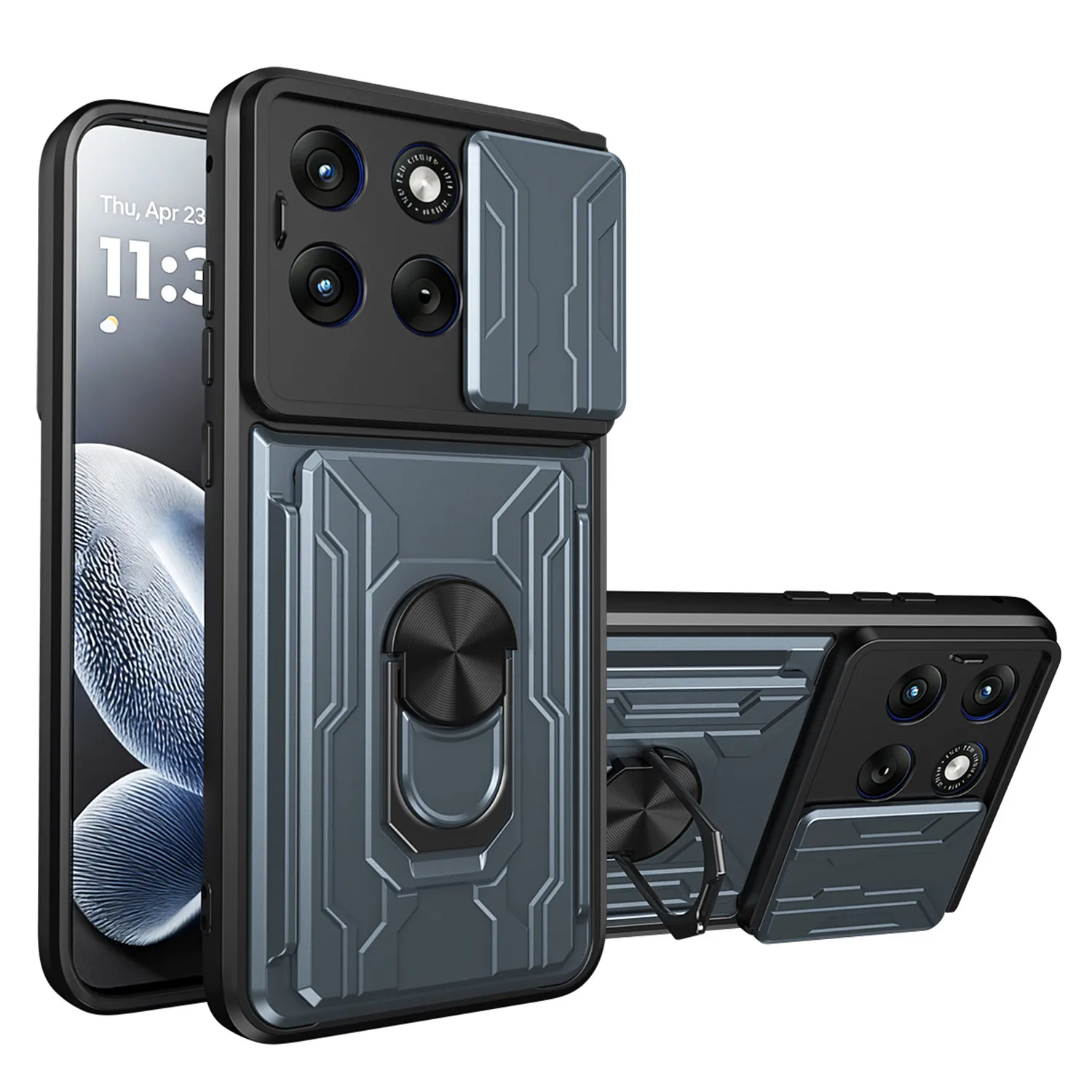 Schokbestendige lensbeschermende hoes voor Motorola Moto Edge 70 Fusion G86 G85 G56 G55 G35 G15 X70 air case armor kaarthouder slot cover