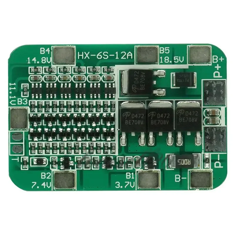 

1 шт., 6S 15A 24 В, печатная плата для 6 пакетов, литий-ионный аккумулятор 18650, литиевый аккумулятор, комплект для самостоятельной сборки