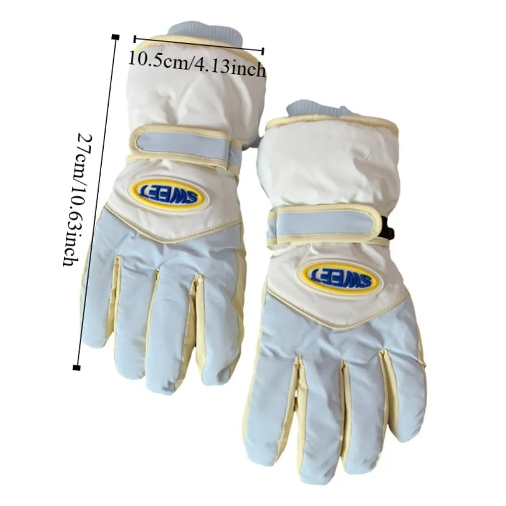 Fashion Keep Warm Snowboard Gloves Touch Screen Waterproof Skiing Gloves Windproof Thicken Full Finger Mittens Female/Girls