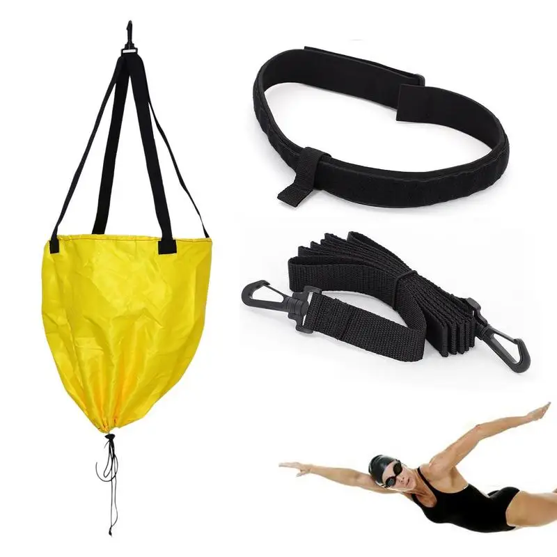 Swimming Training Parachute Pool Strength Training Resistance Belt Set Adjustable Training Equipment Adults Kids Part