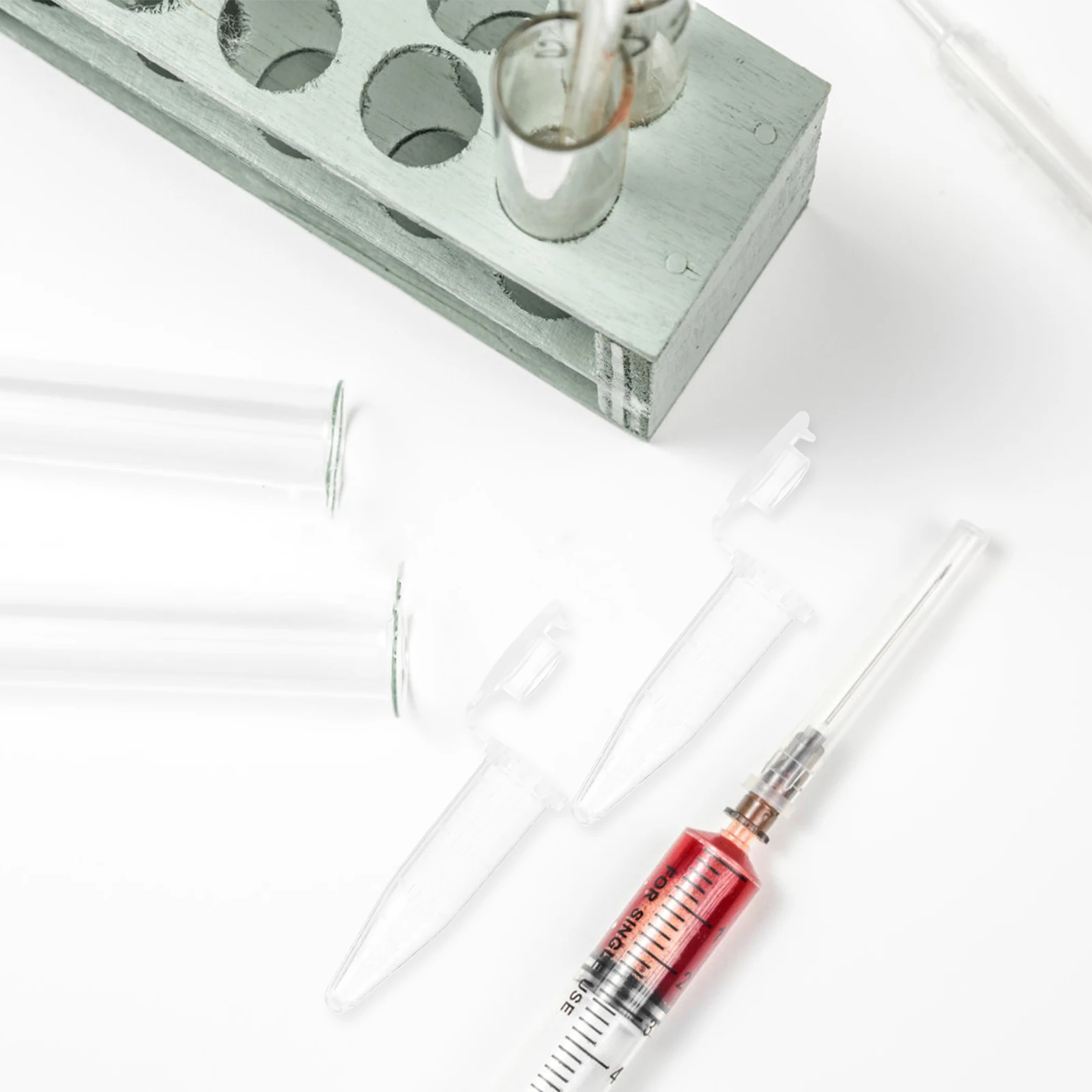 

100 Pcs Blood Analysis Anticoagulant Tubes Premium PP Material Safe Plasma Chemistry Teaching Equipment