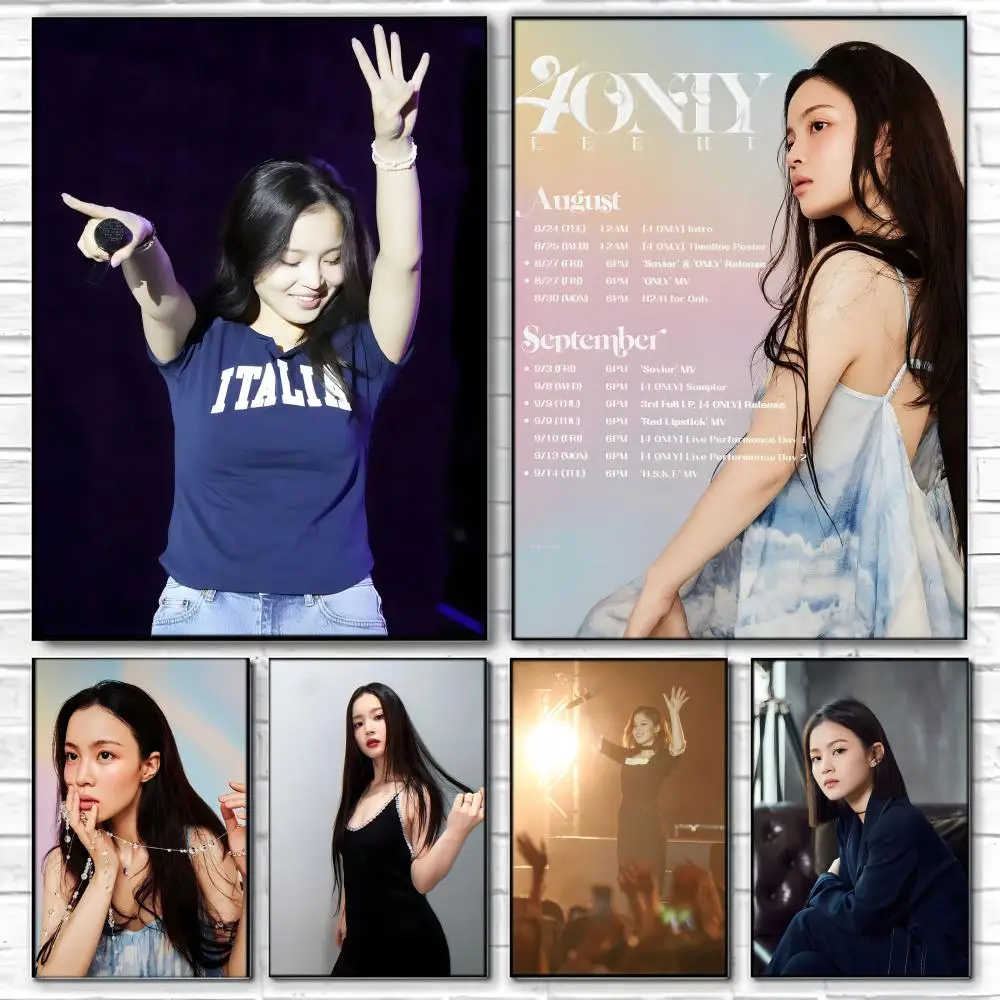 Korean R&B L-Lee Hi Poster  Self-adhesive Art Waterproof Paper Sticker Coffee House Bar Room Wall Decor