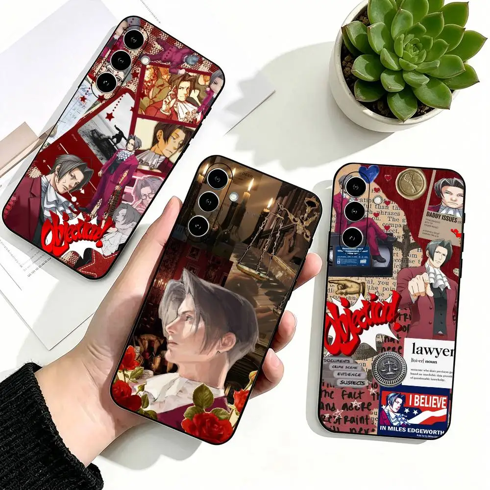 Game Ace Attorney Miles Edgeworth Phone Case Silicone Soft For Samsung Galaxy A73,A72,A71,A70,A53,A52,A51