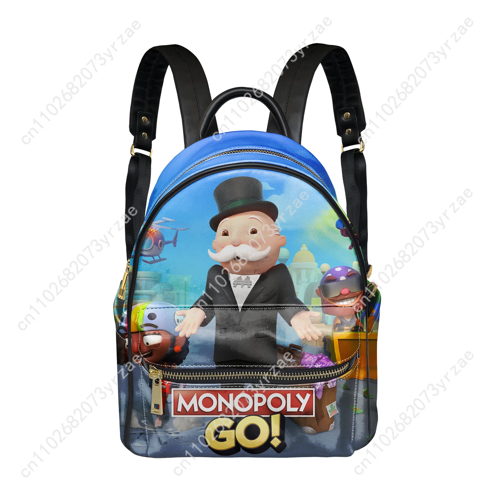 

Monopoly Go! Backpack Mens Womens Knapsack Personalized Double Shoulder Bag Business Travel Bookbag Custom Made Daypacks