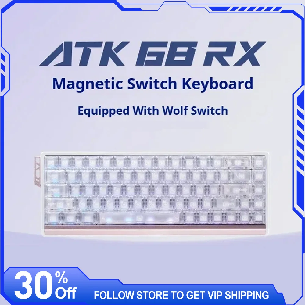 

ATK 68RX Wired Magnetic Mechanical Keyboard Ergonomics design Hot Swappable Gasket E-sports gamer Customized Mechanical Keyboard