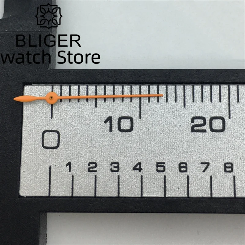 BLIGER 실버 블랙 포인터, 녹색 발광 포인터, NH35 NH36 무브먼트에 적합