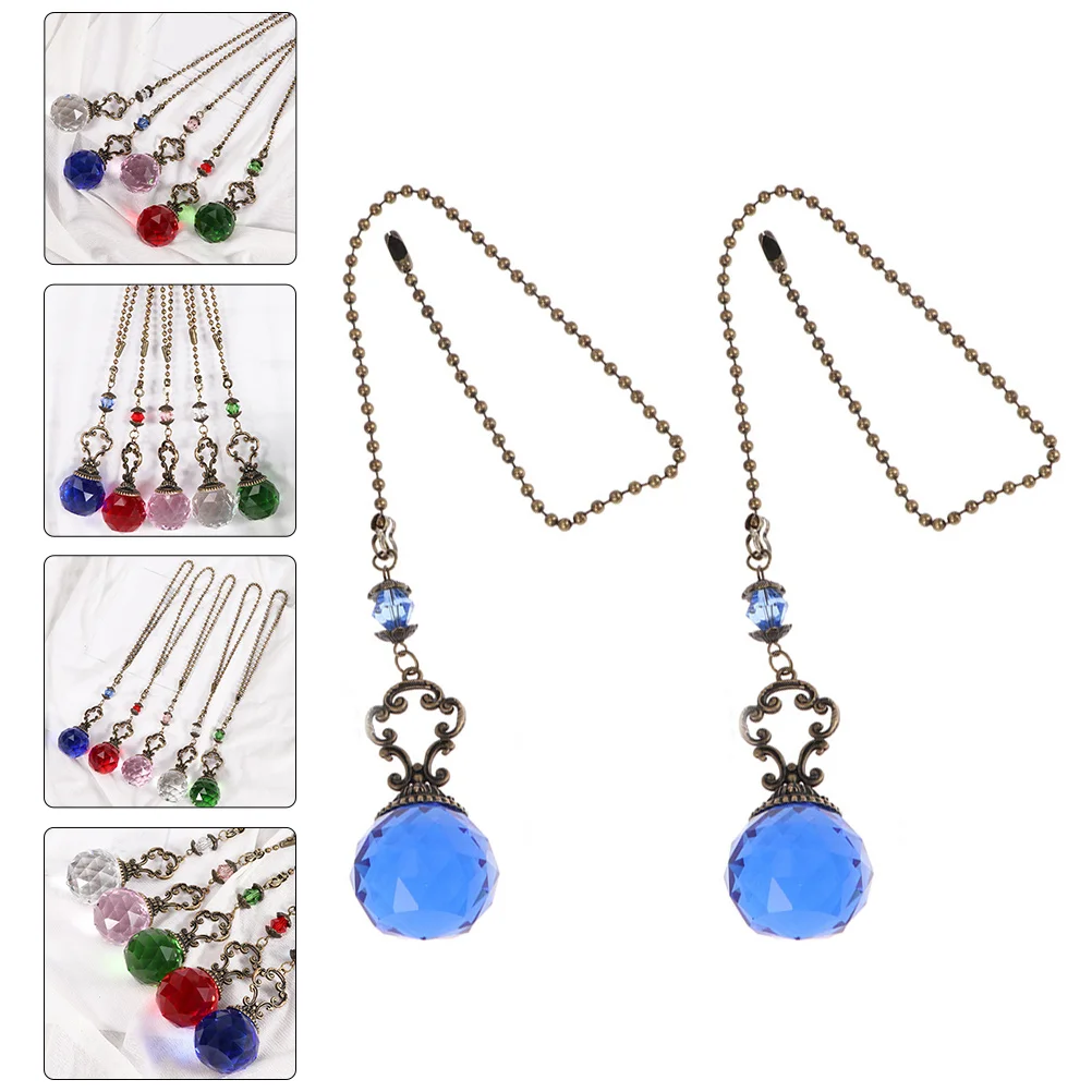 

Chandelier Accessories Lamp Chain Crystal Fan Pull Ceiling Crystal Fan Pull Chain Light Pendant Home Bar Cafe Hardware