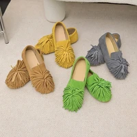 AIYUQI Women's Flat Shoes Genuine Leather 2026 New Tassel Women's Loafers Large Size Ballet Mary Jane Shoes For Women - Image 2