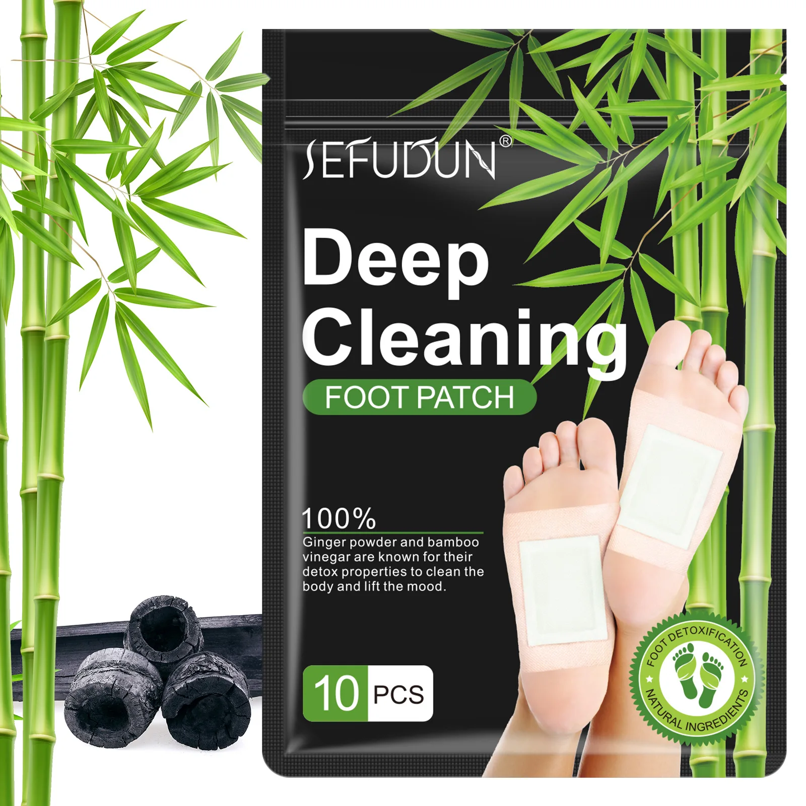 Wormwood bamboo charcoal foot paste dehumidification foot massage to help sleep foot paste care 10 paste