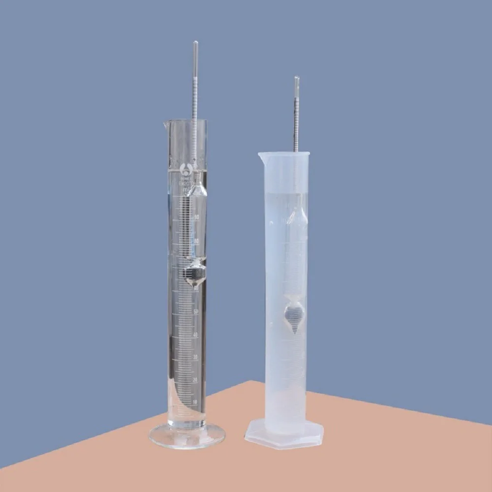 0-100% Alcoholmeter Glass Liquor Tester Alcohol Meter Plastic Graduated Cylinder Set
