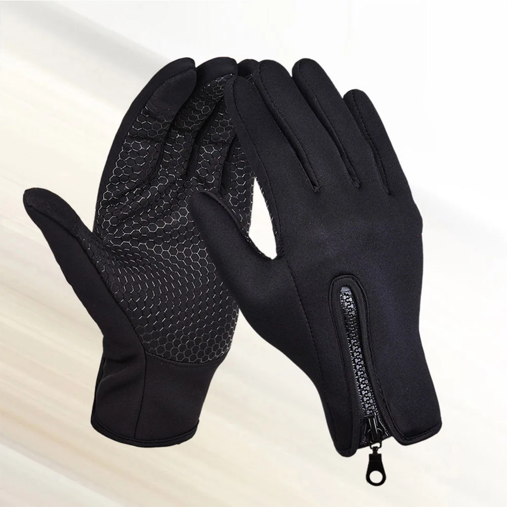 زوج واحد من قفازات اللمس المقاومة للماء، أطراف أصابع مؤشر الإبهام، جهاز ذكي متوافق مع الطقس البارد للاستخدام الخارجي S #2