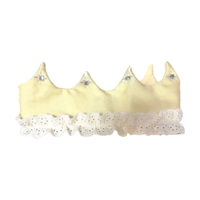 

G2TC Portable Newborns Photo Crown Hat Headband Elegant Lace Trimmed Baby Accessories
