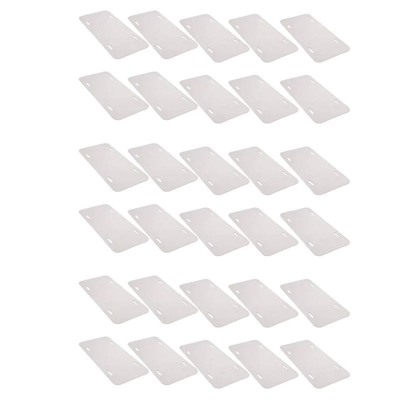 

B93B-6 Inch X 3 Inch 30 Pack Sublimation License Plate Blanks,Heat Thermal Transfer DIY Picture,Aluminum License Plate Tag