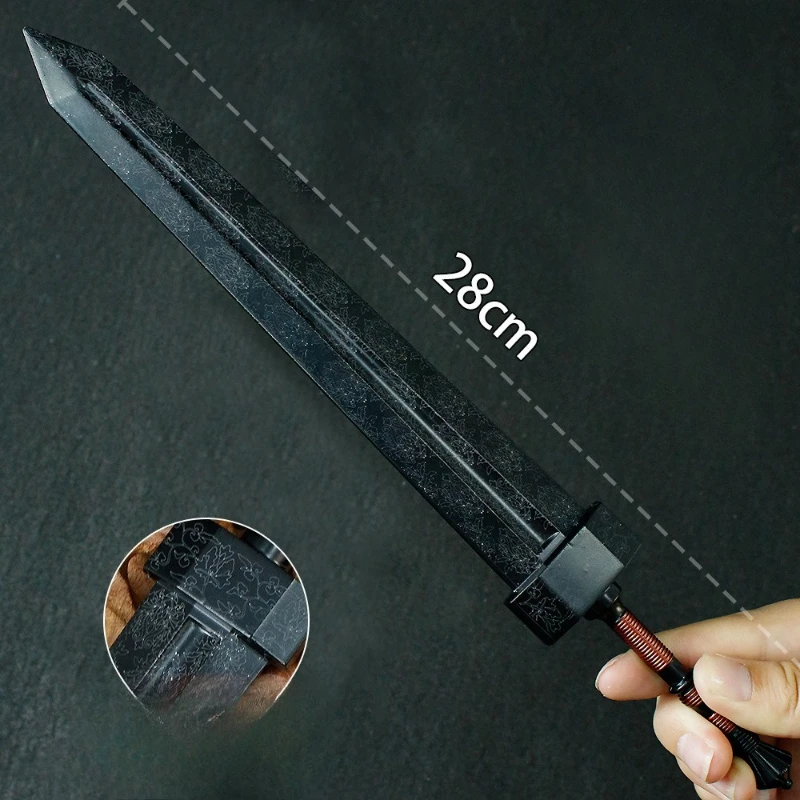 28cm novo jogo ao redor greatsword metal modelo cena adereços decoração de mesa ornamentos meninos aniversário festival presentes brinquedos