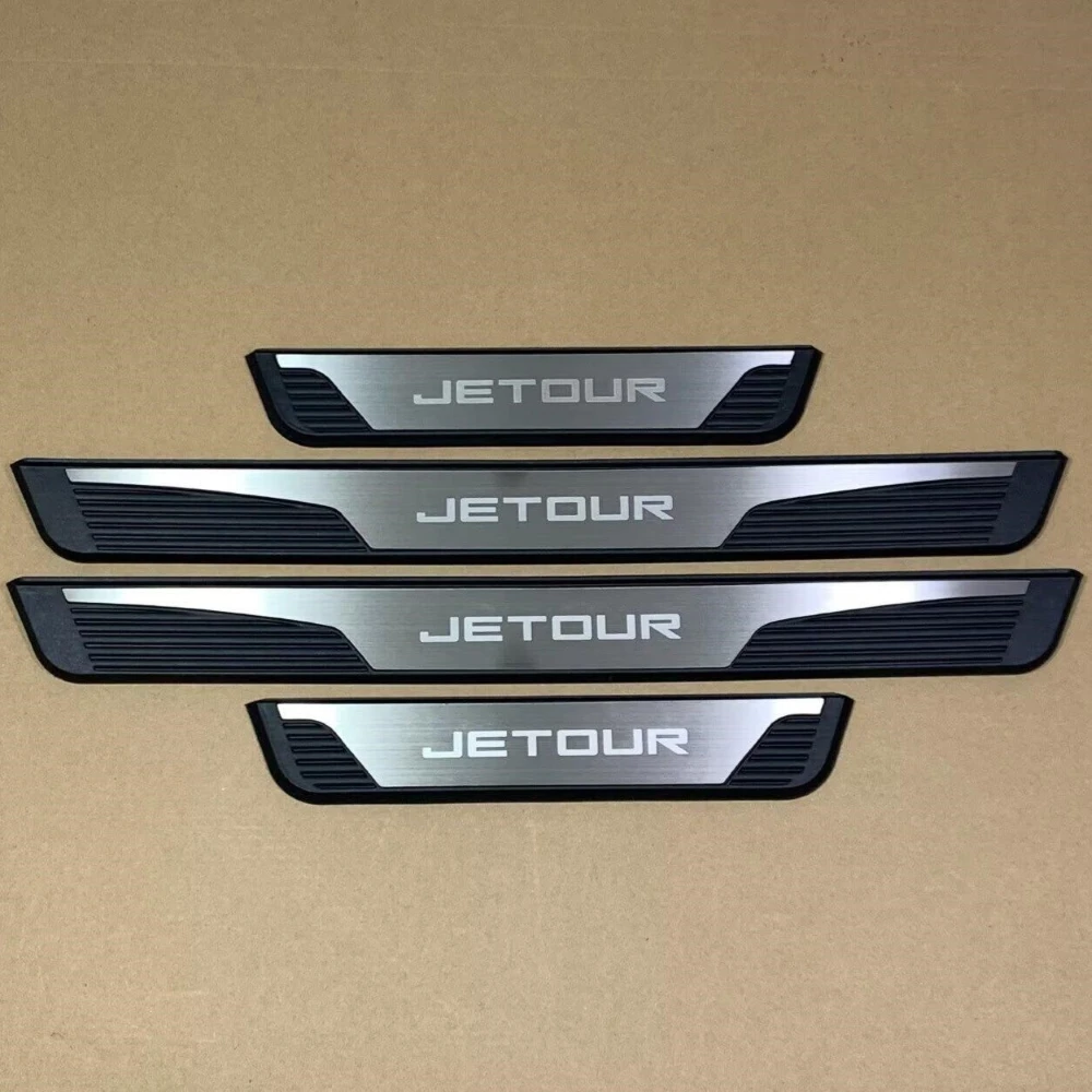 

ABAIWAI For Jetour X70 Dashing T2 T1 X90 G700 X95 X50 F700 PLUS Car Door Sill Protector Stainless Steel Auto 3D Sticker Interior