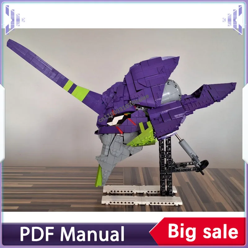 مجموعة مكعبات البناء إيفا 01 تماثيل الرأس ملحقات الديكور للكبار الطوب الديكور هدية عيد الميلاد