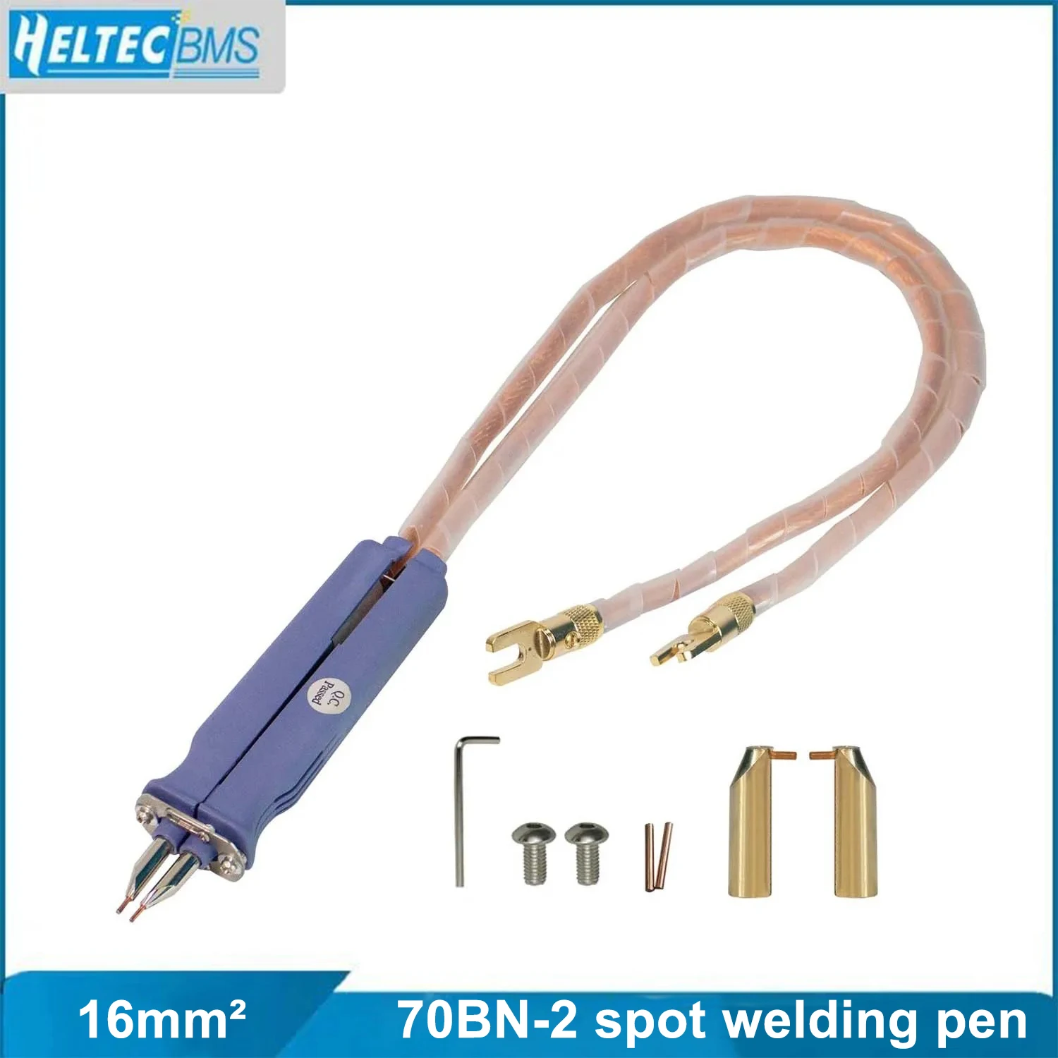 Handheld mobile tools spot welding pen for lithium batteries 18650 welding hardware16 square thick copper wire flat welding butt