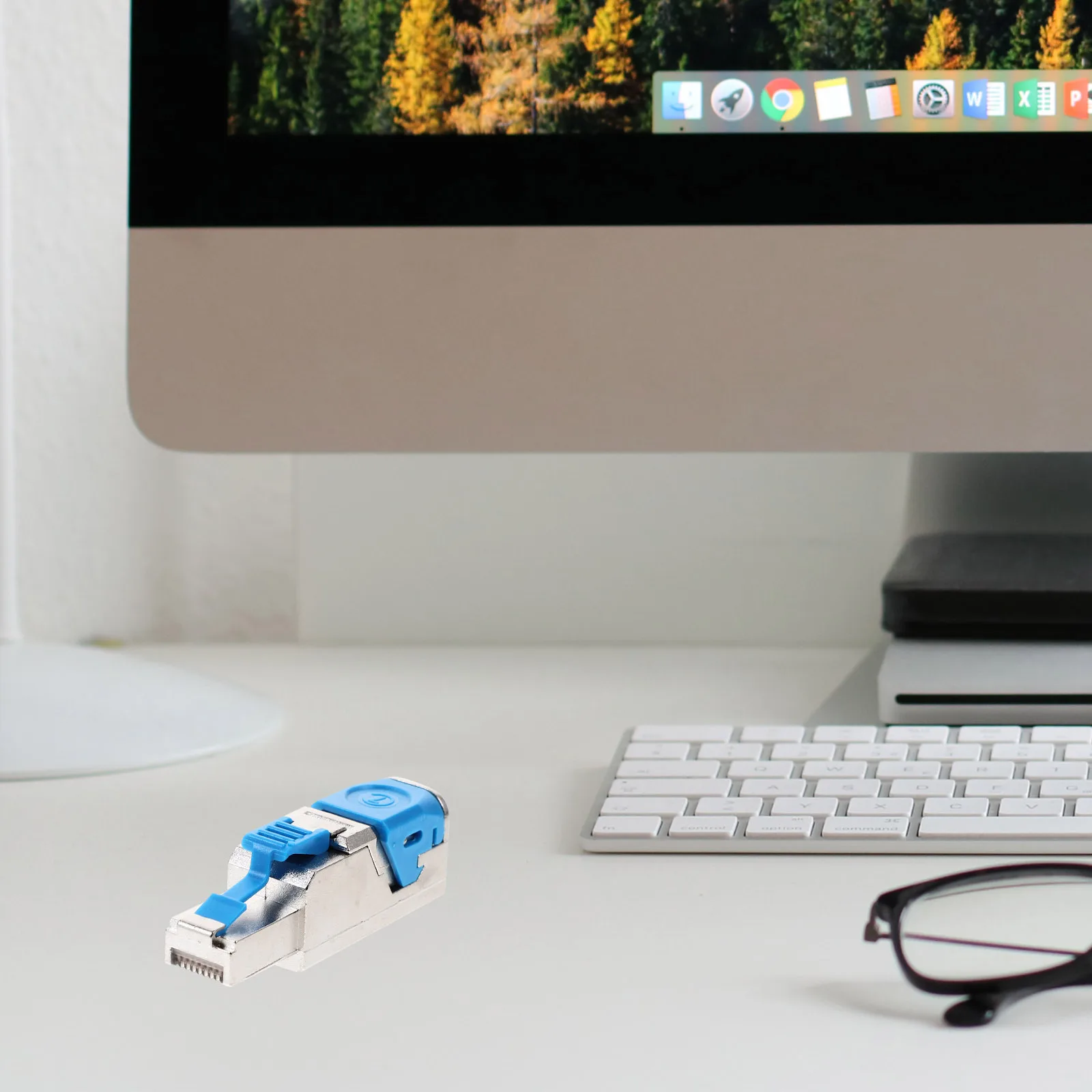 

Tough Pass Through Ethernet Plugs Metal Connector Connectors Kit Network Cable Seven Categories