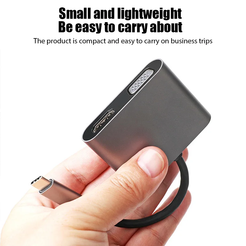 4 IN 1 USB C HUB Docking Station 4K@30Hz HDMI-compatible Adapter Type C to HDMI PD100W USB 3.0 HUB USB C Splitter for Macbook image 6