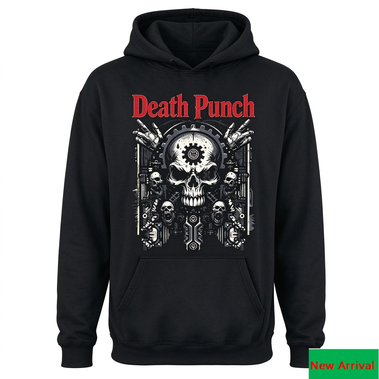 Vintage Five Finger Death Punch Retro Snake Frame Graphic Hoodie Gothic Metal Grunge Soft Casual Unisex Pullover