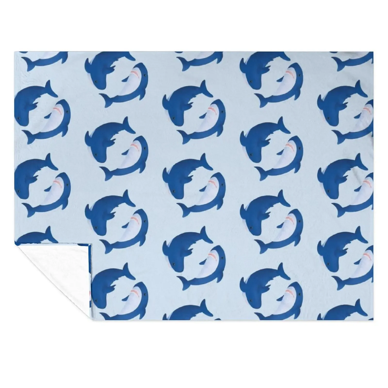 

Brucie & Archie Blahaj shark pattern Throw Blanket Cute Plaid Decorative Throw Blankets For Baby for winter Blankets