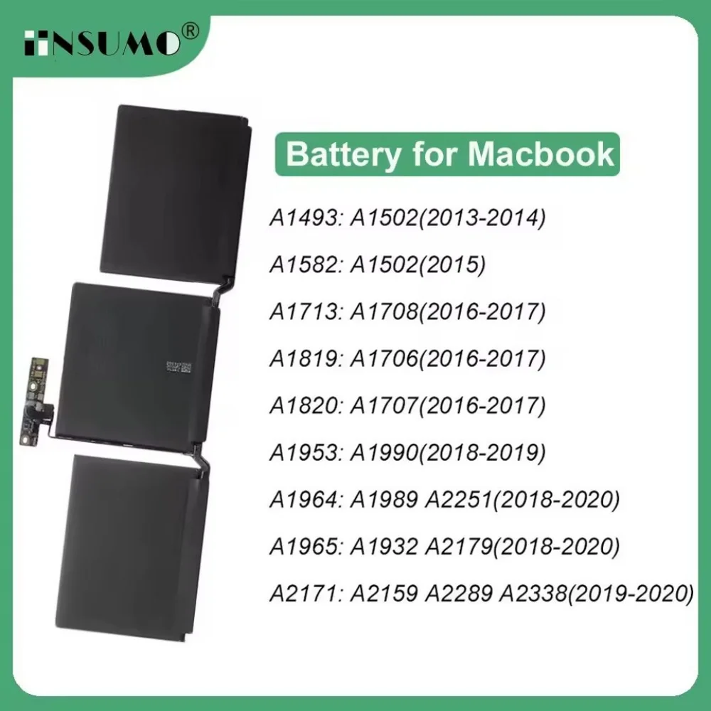 

Sofix A1964 A1965 A2171 Laptop Battery For Apple MacBook Pro 13 inch 15 inch A2159 A2289 A2338 2019 2020 Battery Repair Parts