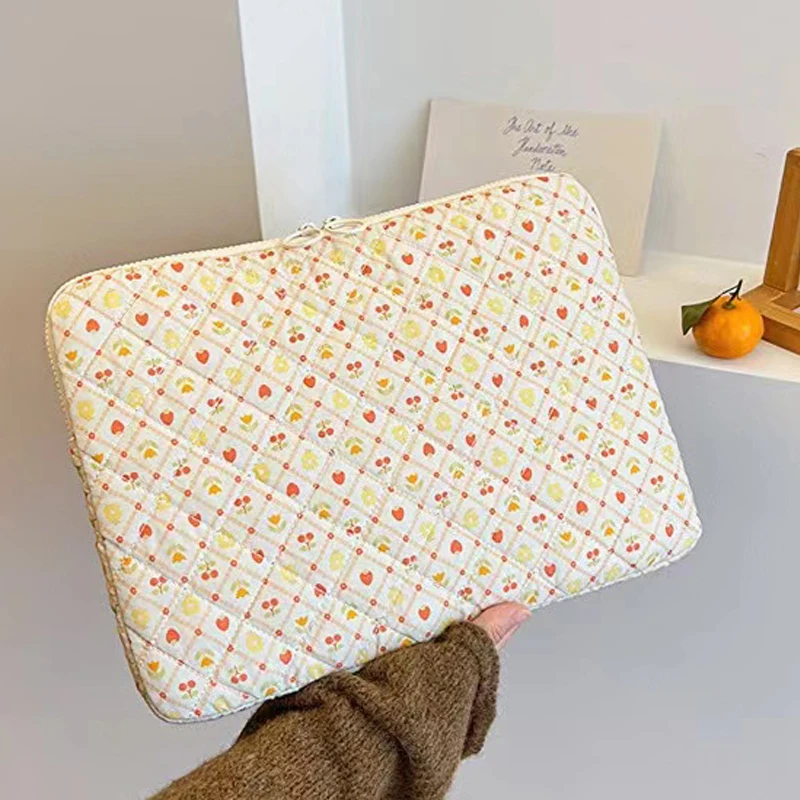 Flower Laptop Sleeve Tablet Carry Case 11 13 14 15 Inch Cover For Macbook Air Samsung Dell Lenovo Ipad Pro 10.9 Notebook Pouch