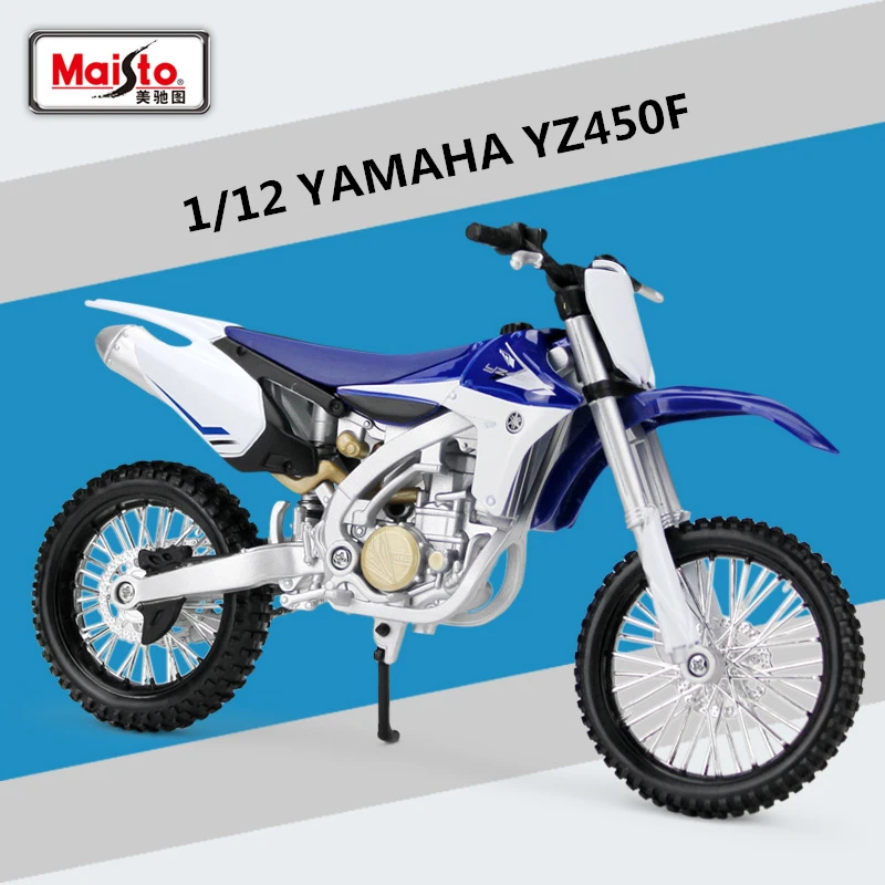 Maisto 1:12 YAMAHA YZ450F, motocicleta de carreras de aleación, modelo de simulación fundido a presión, modelo de motocicleta de Cross-country