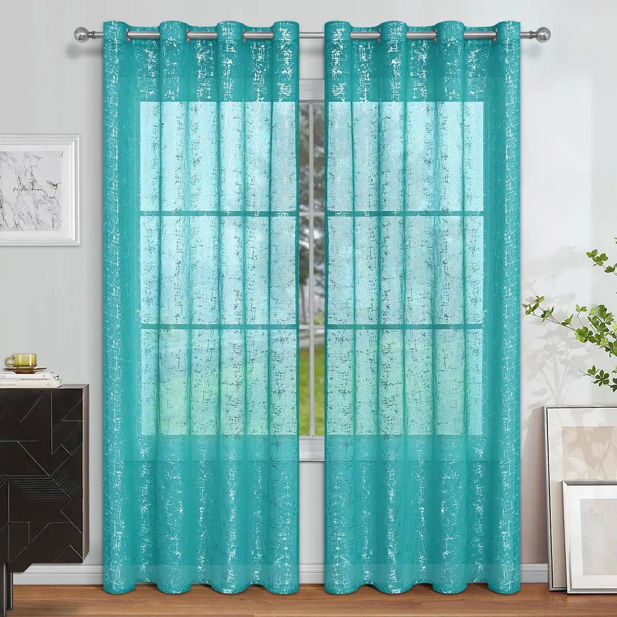 New Fashion Retro Semi Blackout Curtains Gorgeous Home Office Decoration Window Screens High Quality Perforated Curtain