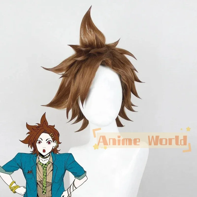 Your Turn To Die Joe Tazuna Brown Cosplay Wig Halloween Synthetic Hair Heat