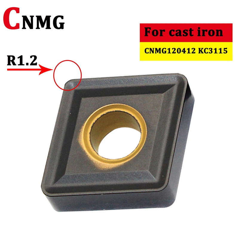 Поворотные фрезы CNMG120412 KC3115, карбидная вставка, внешний токарный инструмент, обработка с ЧПУ, CNMG, токарные инструменты из чугуна