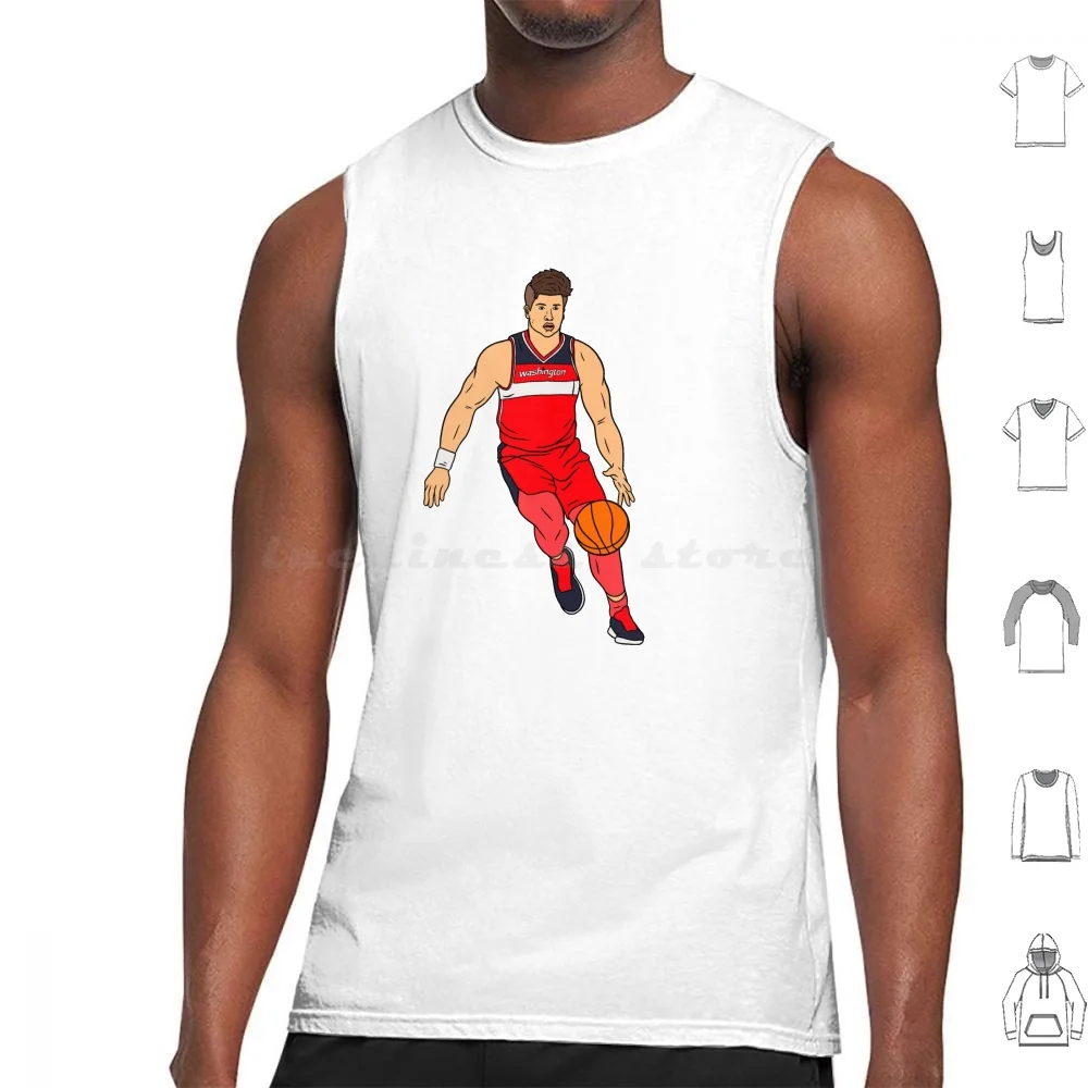 Deni Avdija-Washington Basketball Tank Tops Vest Sleeveless Deni Advija Deni Advija Basketball Washington Wizard Sports