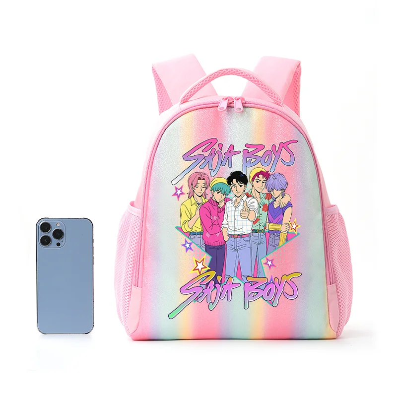 레인보우 키즈 배낭 KPop 악마 사냥꾼 배낭 체이스 클래식 컬러풀 가방 유치원 3-5세 HUNTR/X 루미 미라 조이